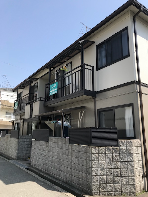 【施工事例】大阪府豊中市でマンションの外壁塗装工事が完了しました！豊中市でのアパート・マンション・ハイツの屋根・外壁塗装は住まいるペイントにお任せください！