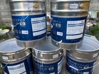 使用済み塗料缶：外壁上塗り材